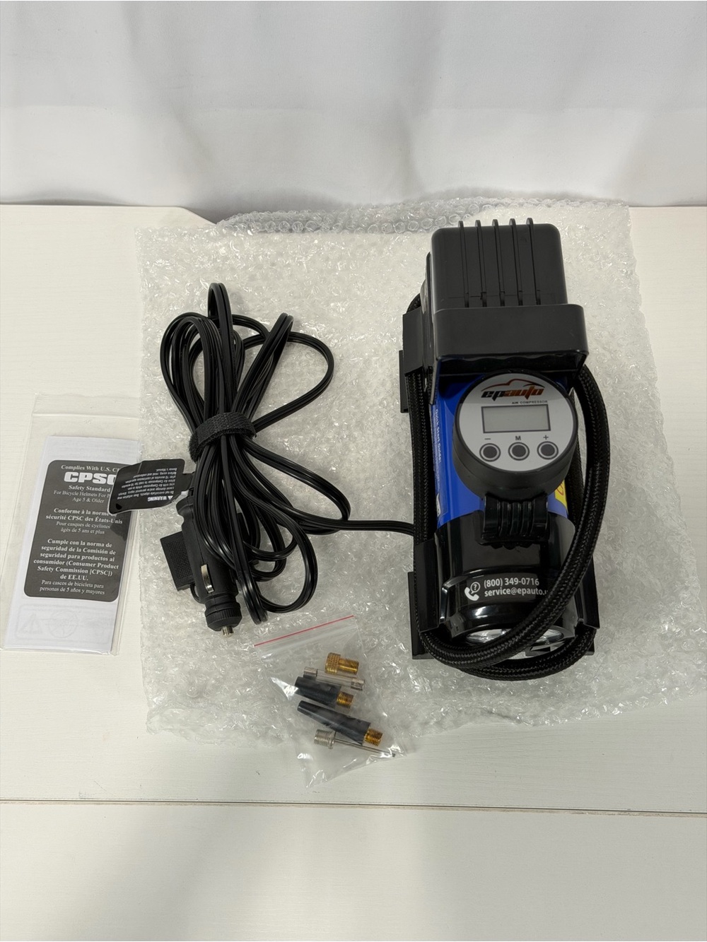 #445 EPAuto 120W Portable Tire Inflator / Air Compressor 100 PSI